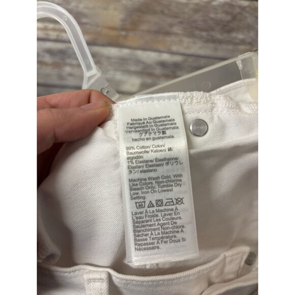 J.Crew Jeans 25 High-rise '90s Classic Straight White Raw Hem BF557‎ - Picture 5 of 5